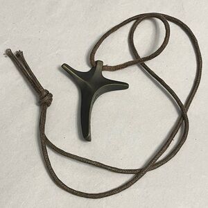 Vintage Bronze Ecclesia Ministries Twisted Cross Pendant Religious Christian Vtg